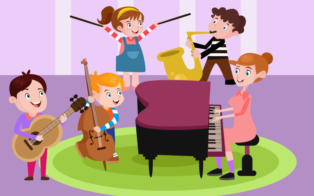 Bild musizierender Kinder
